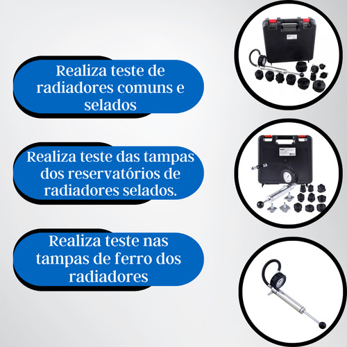 Teste De Arrefecimento Para Radiador Comum E Selado - Kitest
