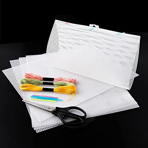 10 Pzs Lienzo De Malla De Plástico Para Bordar Punto Crochet