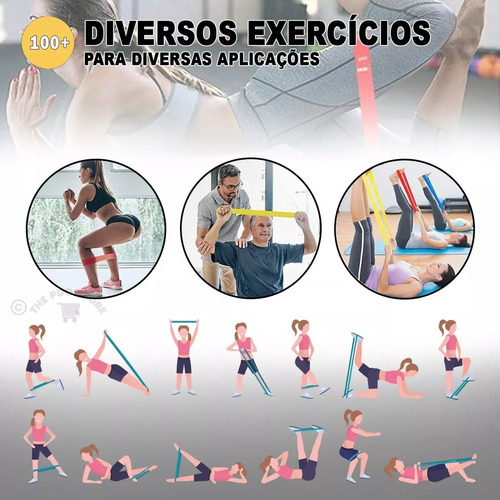 Ye Kit 5 Super Mini Elásticos Para Exercícios Treino