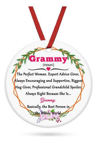 Regalo De Grammy Para Abuela, Letrero De Recuerdo De Navidad