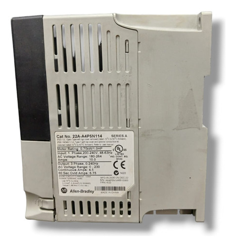 Allen Bradley 22a-a4p5n114 No Funciona (refacciones) (Usado)