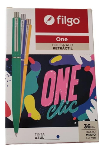 Boligrafo Retráctil One Filgo Caja X 36 Unidades