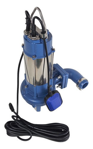 Motobomba De Drenagem E Esgotamento Com Triturador 1 Cv Cor Azul 220v