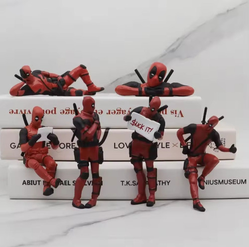 Deadpool Action Figure Kit Com 6 Bonecos