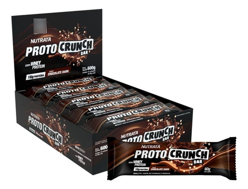 Proto Crunch Chocolate Dark Dp C/10 Barras De 60g Nutrata