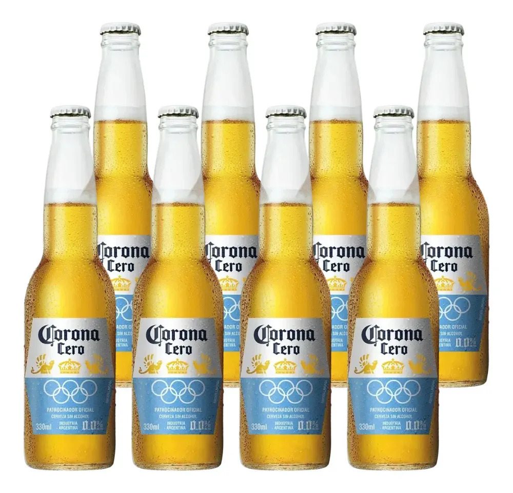 Cerveza Corona Cero Sin Alcohol 0% 330ml Pack X8 Unidades