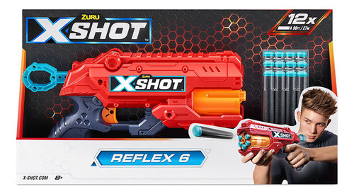 Zuru X-shot Municiones Goma Espuma Excel Reflex 6 Lanza Dardos X 12 Tecnología Air Pocket