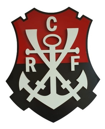 Decoração Simbolo Flamengo Retrô 60cm Mdf