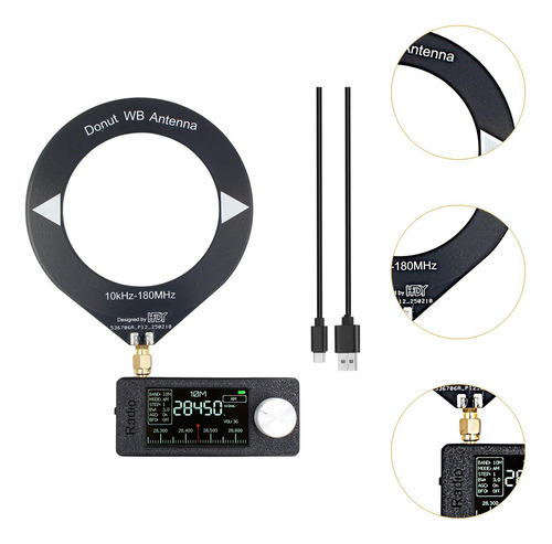Mini Rádio Si4732 Sw, Lw, Ssb, Lsb, Usb, Am, Fm Para Preto