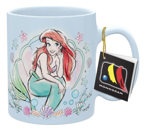 Taza Perlada Disney Ariel 11 Oz - Producto Oficial De Disney