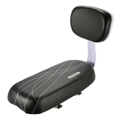Asiento Trasero Bicicleta Cuero Pu Cojín Suave Con Respaldo