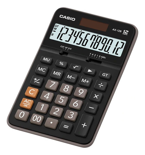 Calculadora Escritorio Casio Ax-12b Negra 12 Digitos