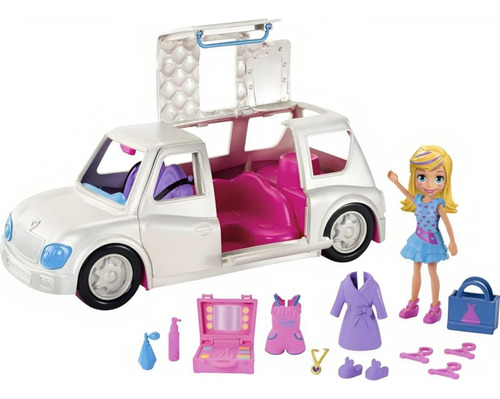 Veículo E Boneca Polly Pocket Limousine De Luxo Gdm19 Mattel