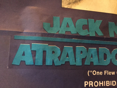 Poster Atrapado Sin Salida -jack Nicholson (mirar Fotos) (Usado)