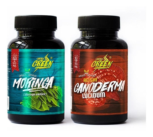Ganoderma Y Moringa En Capsulas Pack Eternidad Energy Green