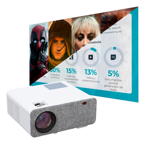 Proyector Smart Owlenz Sd500 Full Hd Más Ecran 120 Plomo