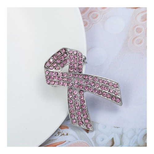 ./ 3x Festa De Caridade Câncer De Mama Cristal Pin Fita