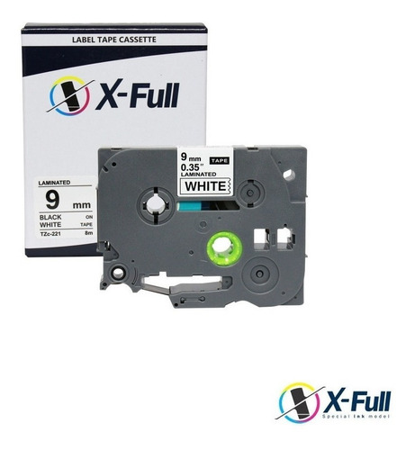 Imagem 3 de 9 de Fita Compativel P/ Uso Rotulador Brother Tze-221 Pt-e110 9mm