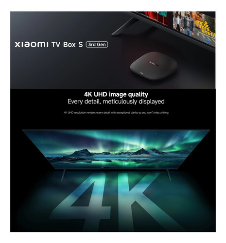 Xiaomi Mi Tv Box S 3ra Con Google Tv 4k Chromecast No Stick
