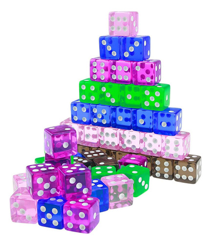 50 Uds. Dados De 6 Lados Dados De Juego De Rol Dados De 16mm