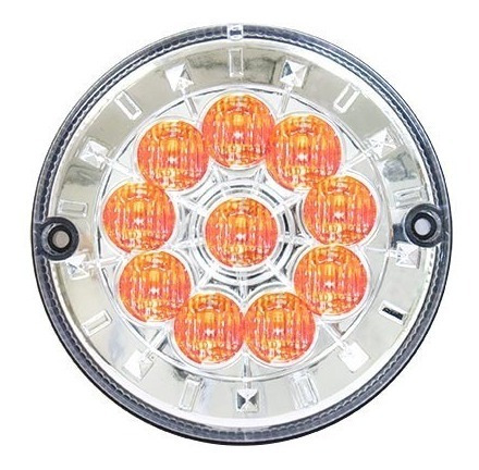 Farol Led Redondo Camion 12/24v Naranja 125mm