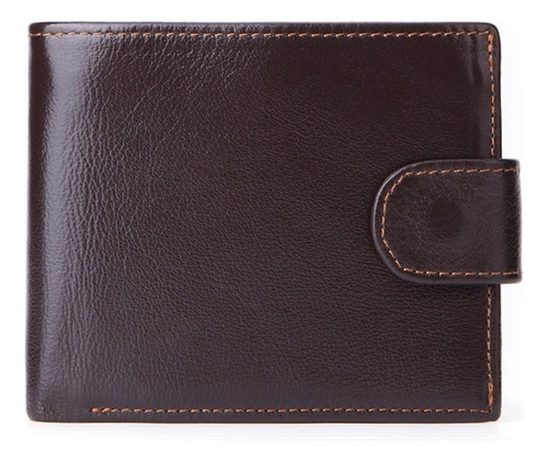 Elegante Cartera Hombre Piel Genuina Porta Foto/documento