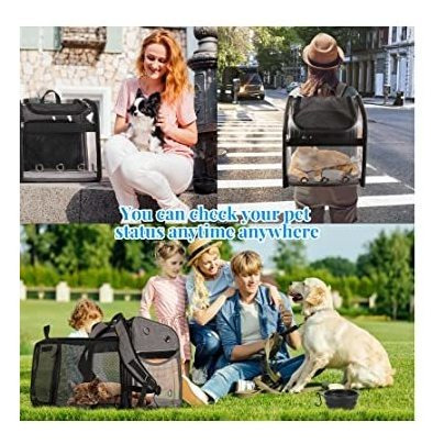 Imagen 6 de 6 de Mochila Portadora Para Gatos, Mochila Expandible