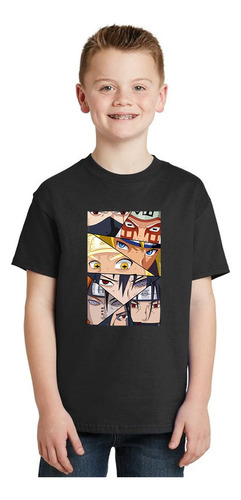 Remera Niño Niña Personalizada Naruto Anime 