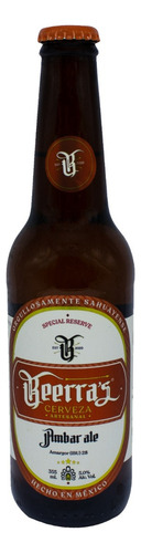 Cerveza Artesanal Estilo Ambar Beerras Sahuayo 355ml