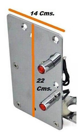 Portaplacas Lateral Ng Metalico Convertible Moto Harley Otra