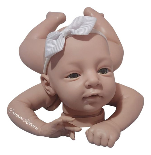 Kit Molde Bebê Reborn Till C/ Corpinho Tecido E Olhos