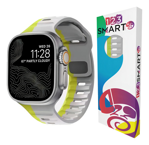 Pulseira De Silicone Mariner Para Hw16 W29s Ultra 9 Plus Pro Max 49mm W69+ Ultra 49mm Serie 10 T800 T900 W99+ W34+ S10 Ultra I9 Ultra Max Series W28 Watch 9 Ultra2 Ultra S100 K9 Ultra 2 Dt8 - L/c