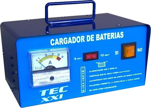 Cargador Baterias Port. 20 Amp 6/12 Volts. Con Amperímetro