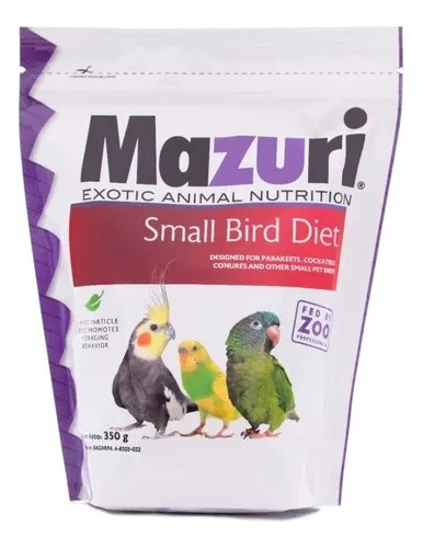 Alimento Mazuri Small Bird Diet, Para Aves Pequeñas 350gr.