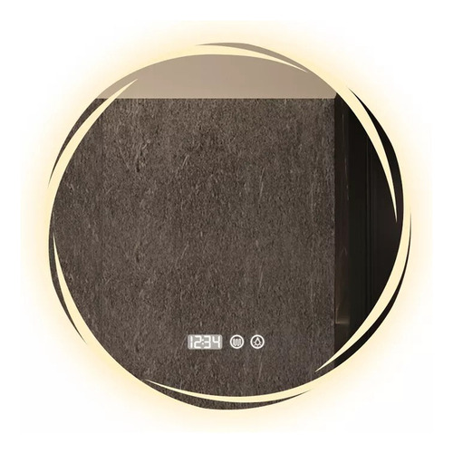 Banna Espejo Led Baño Touch 3 Modo Con Antivaho Hora Temp 80x80cm