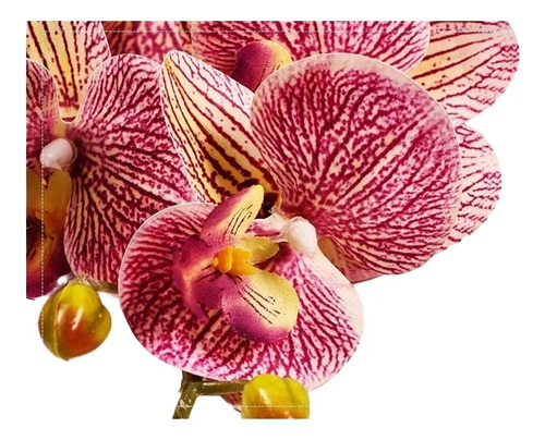 Orquídea Flores Artificiales Decoración Centro De Mesa Hogar Fiesta Para Florero Vara Rama Orquideas Color Rosa 90 Cm Realista Alta Calidad 1 Pza