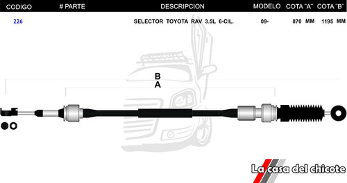 Chicote Selector De Velocidades Toyota Rav Modelo. 2009-