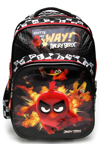 Mochilete Masculina Poliester Angry Birds Preta - Abc800101