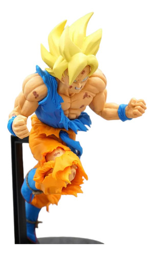Figura Dragon Ball Z Goku Sayayin Attack Camisa Rota 22cm