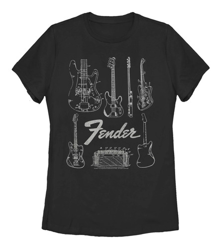 Dama's Fender Guitar Chat T-shirt