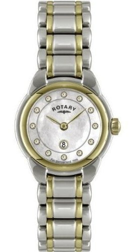 Reloj Mujer Rotary Lb02602-41l Cuarzo 27mm Pulso Bicolor
