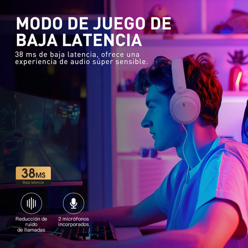 Ikf-t3 Anc Auriculares Gamer Diadema 38ms Hi-res/inalám