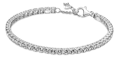 Brazalete De Tenis 925 Brillante De Cristal Con Ajuste Para