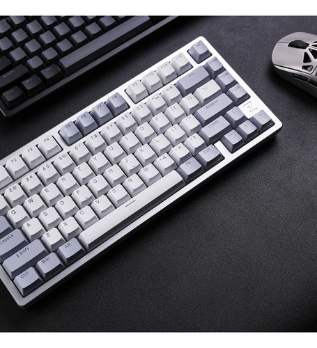 Teclado Mecanico Gamer Mchose Z75 Plateado Cover Metal Teclado Silver Mcz752 Idioma Inglés Us