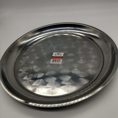Imagen 1 de 1 de Bandeja Acero Inox. Redonda Cm 30