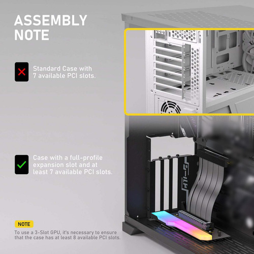Soporte Vertical Para Tarjeta Gráfica, Negro Con Luz