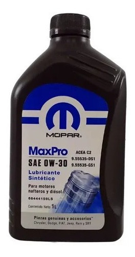 Aceite Mopar Sintetico Max Pro 0w30 1 Litro Original