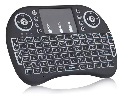 Mini Teclado Usb Mini Controle Led  Para Smart Tv Portátil  