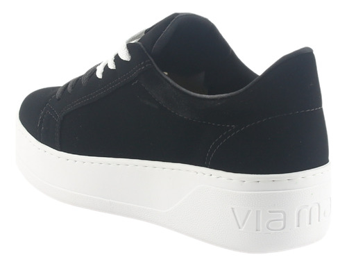 Zapatilla Via Marte Mujer 023-011-01 Negro Casual