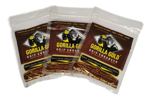 Gorilla Gold Toalla Reutilizable Potenciador De Grip 3-pack